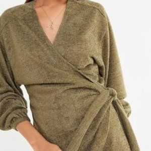 Out From Under Blair Eyelash Long Sleeve Wrap Top